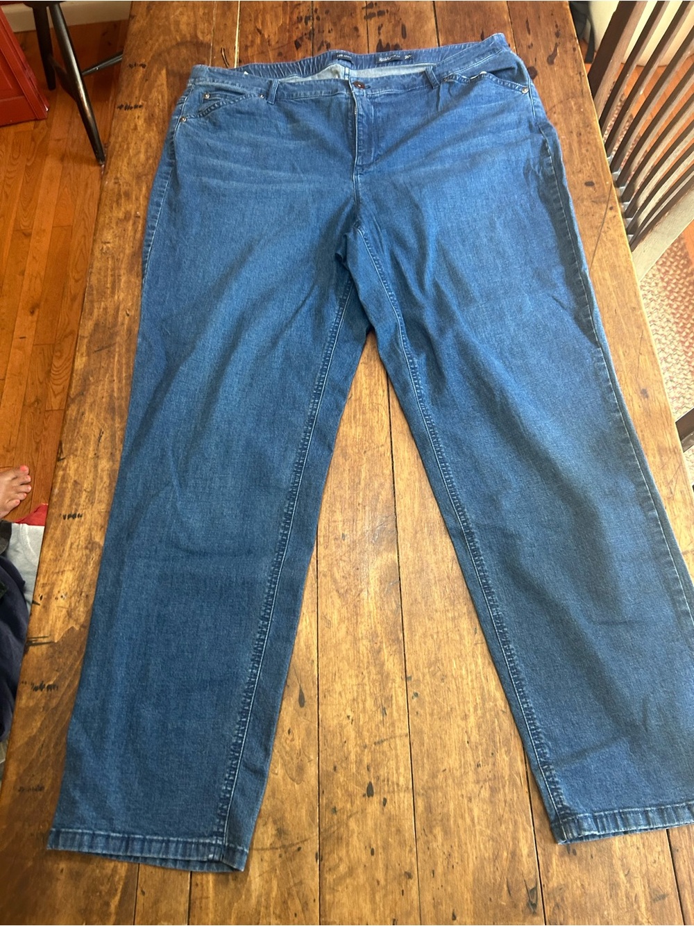 J. Jill Women's Straight-Leg Jeans in Blue Denim